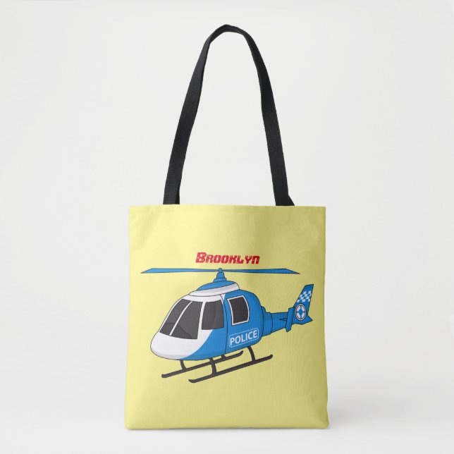 Bolso De Tela Personalizado del helicóptero del helicóptero del  (Anverso)
