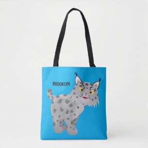 Bolso De Tela Personalizado del lince del bobcat medio