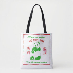 Bolso De Tela Personalizado del menú de comida para llevar a lo