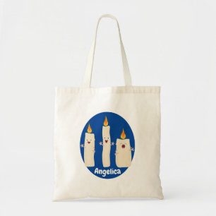 Bolso De Tela Personalizado del trío de velas de canto lindo