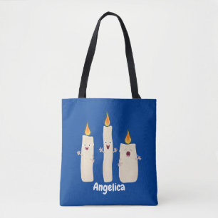 Bolso De Tela Personalizado del trío de velas de canto lindo