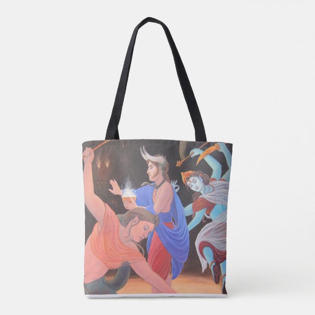 Bolso De Tela Personalizado dinámico de las deidades todo encima (Reverso)