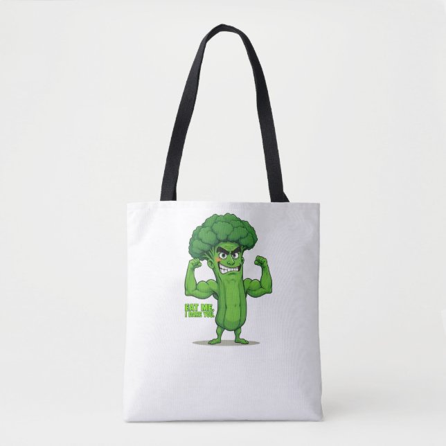 Bolso De Tela Personalizado divertida de Broccoli, Strand Veggie (Anverso)