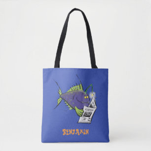 Bolso De Tela Personalizado divertida de pescados y mariscos