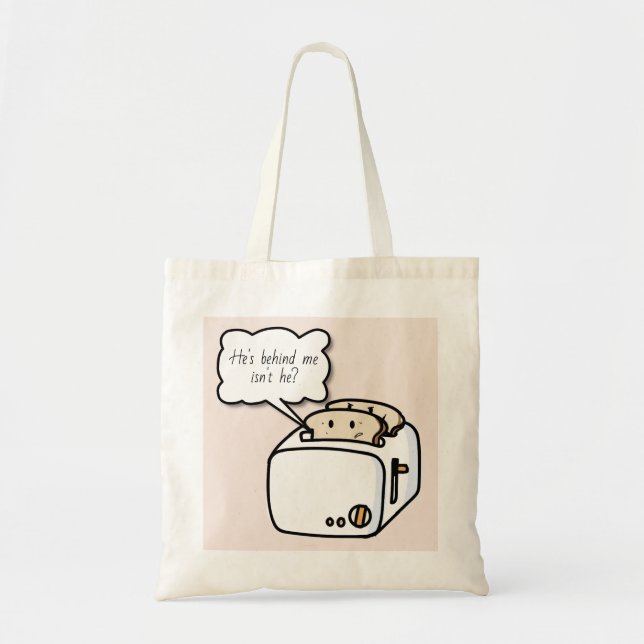Bolso De Tela Personalizado divertida de tostadas nerviosas (Frente)