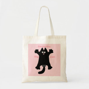 Bolso De Tela #personalizado #divertido #gato tirando almohada