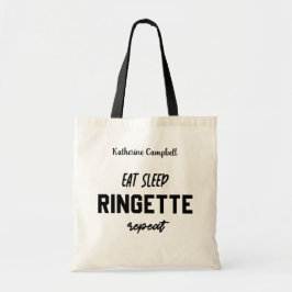 Bolso De Tela Personalizado Eat Sleep Ringette Repeat Ringette P