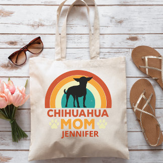 Bolso De Tela Personalizado el atardecer de la madre del perro c