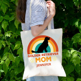 Bolso De Tela Personalizado el atardecer de la mamá del perro de