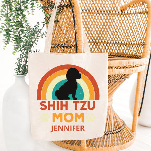 Bolso De Tela Personalizado el atardecer de mamá de perro shih t