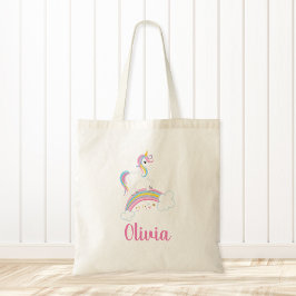 Bolso De Tela Personalizado el Unicornio arcoiris mágico