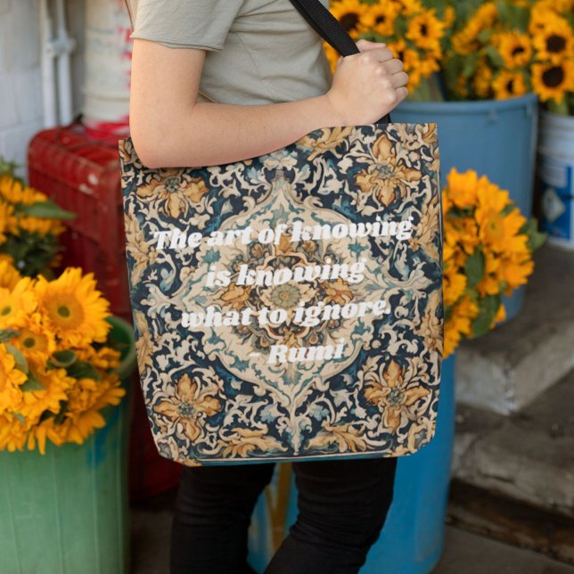 Bolso De Tela Personalizado elegante patrón de mosaico regalos p (Custom Elegant Tile Pattern Persian Gifts for Her)