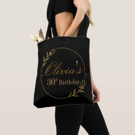 Bolso De Tela Personalizado en negro y dorado
