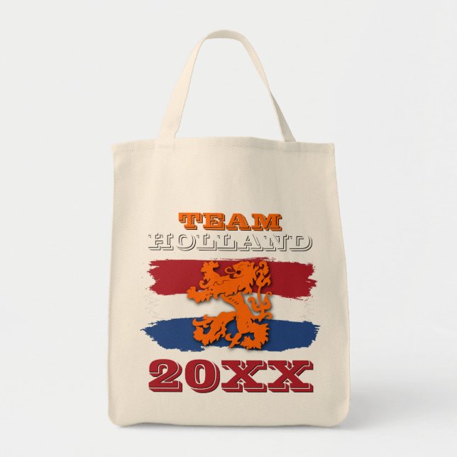 Bolso De Tela Personalizado Equipo de León Naranja de bandera ho (Frente)