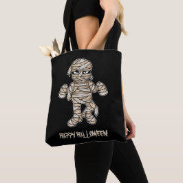 Bolso De Tela Personalizado espeluznante, mamá y feliz texto de 