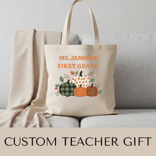 Bolso De Tela Personalizado Fall Teacher