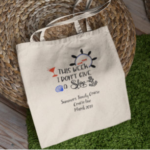 Bolso De Tela Personalizado Familia Cruise Funny Ship Personaliz