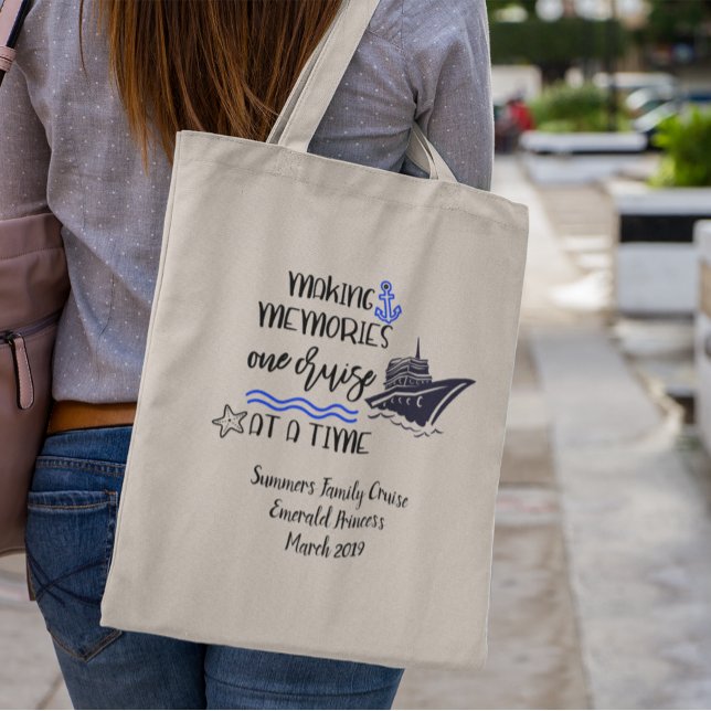 Bolso De Tela Personalizado Familia Cruise Vacation Ship Persona (Subido por el creador)