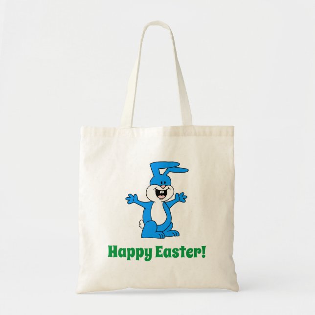 Bolso De Tela Personalizado Feliz Pascua Bunny (Frente)