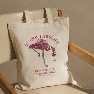 Bolso De Tela Personalizado Flamingo 50.ª franja de Novedad de c