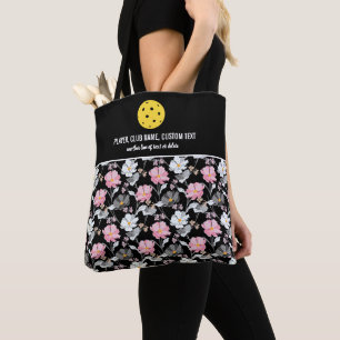 Bolso De Tela Personalizado floral blanco rosado bonito remo