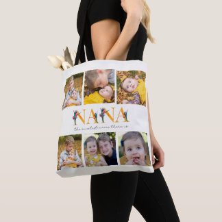 Bolso De Tela Personalizado floral de Nana Foto Tulips Comprando