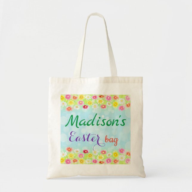 Bolso De Tela Personalizado floral de plantilla personalizada Gi (Frente)