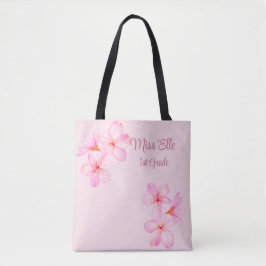 Bolso De Tela Personalizado Floral Girly Pink