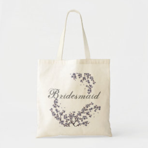 Bolso De Tela Personalizado Floral Vintage Boda Tote Bag