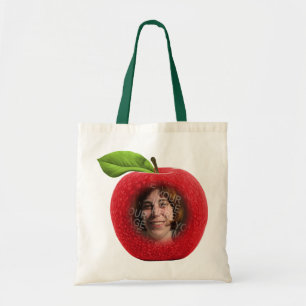 Bolso De Tela Personalizado foto Apple Face Tote Bag