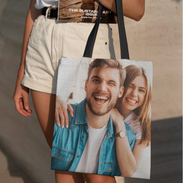 Bolso De Tela Personalizado Foto Cargada Diseño Su Propia Doble  (Subido por el creador)