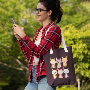 Bolso De Tela Personalizado Fox colorido