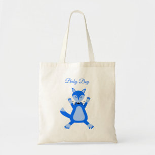 Bolso De Tela Personalizado Fox de Cute Blue Baby Boy