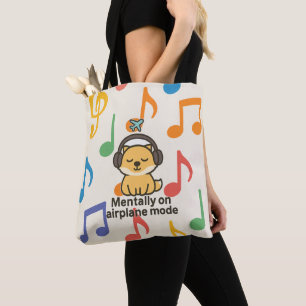 Bolso De Tela Personalizado Fox Pegatina Mentalmente en modo a