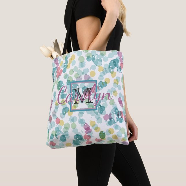 Bolso De Tela Personalizado Funky Feliz verano Patrón Polkadots (Detalle)