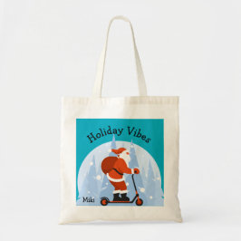 Bolso De Tela Personalizado Funny Moderno Santa Navidades Holida