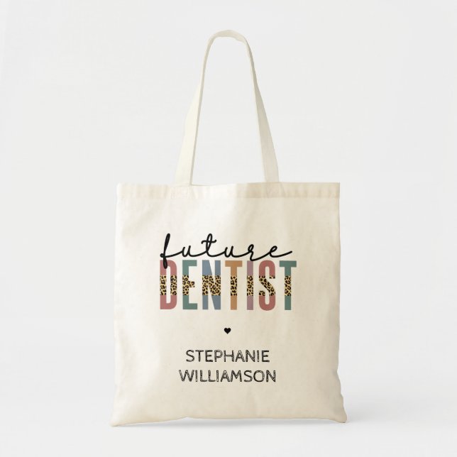Bolso De Tela Personalizado Futuro Dentista Dental Student Regal (Frente)