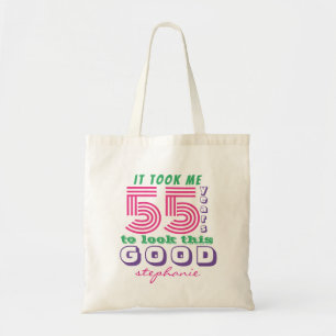 Bolso De Tela Personalizado gracioso cita de 55 años Tote Bag