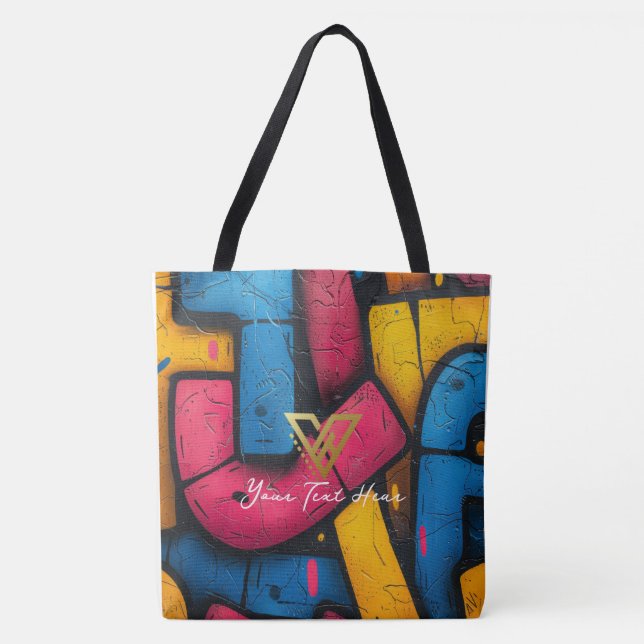 Bolso De Tela Personalizado: Graffiti urbano Tote personalizado (Anverso)