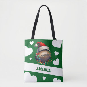 Bolso De Tela Personalizado Green Merry American Football Name