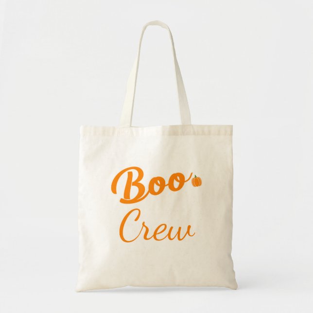 Bolso De Tela Personalizado Halloween Boo Crew Familia Costume (Frente)