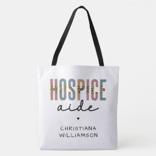 Bolso De Tela Personalizado Hospice Aide Hospice Enfermería Hosp