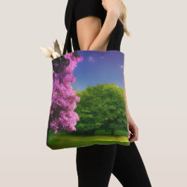 Bolso De Tela Personalizado Imagen Colorful Nature Acuarela Tote