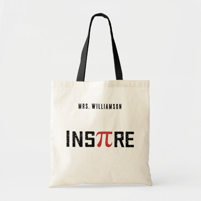 Bolso De Tela Personalizado InsPire Pi Day | Regalos de matemáti (Frente)