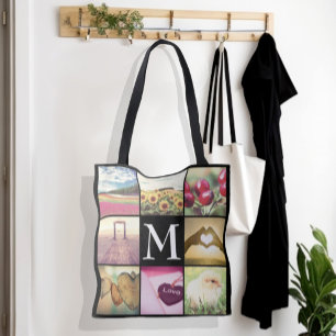 Bolso De Tela Personalizado instagram nombre del collage de foto