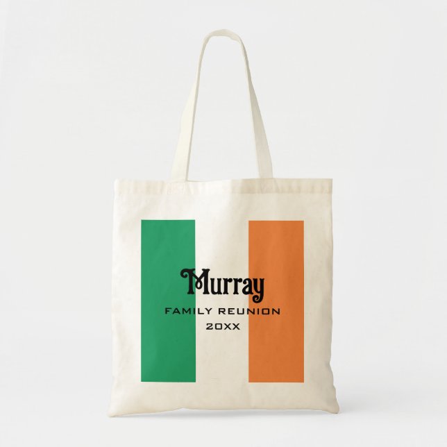 Bolso De Tela Personalizado irlandés de apellidos (Frente)