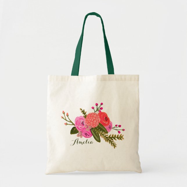 Bolso De Tela Personalizado | Jardín de época (Frente)