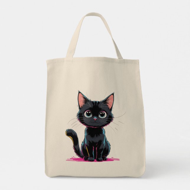 Bolso De Tela Personalizado juguetón de Ilustracion de anime de  (Reverso)