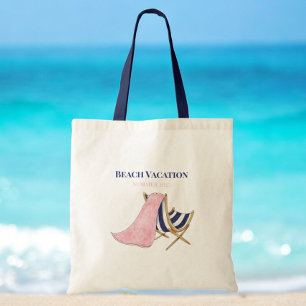 Bolso De Tela Personalizado Keepsake de Beach Vacation Beach