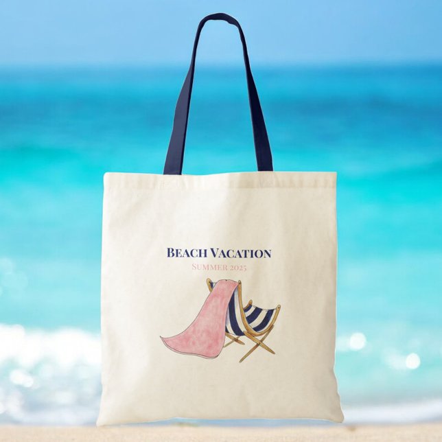 Bolso De Tela Personalizado Keepsake de Beach Vacation Beach (Subido por el creador)